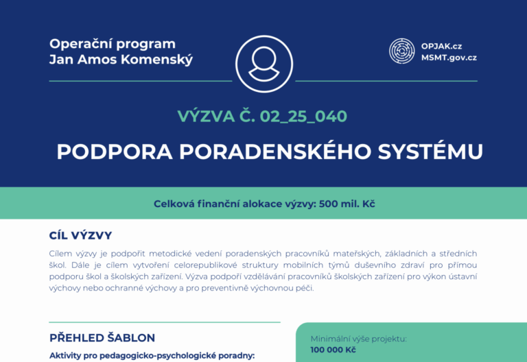 Informace pro střediska výchovné péče