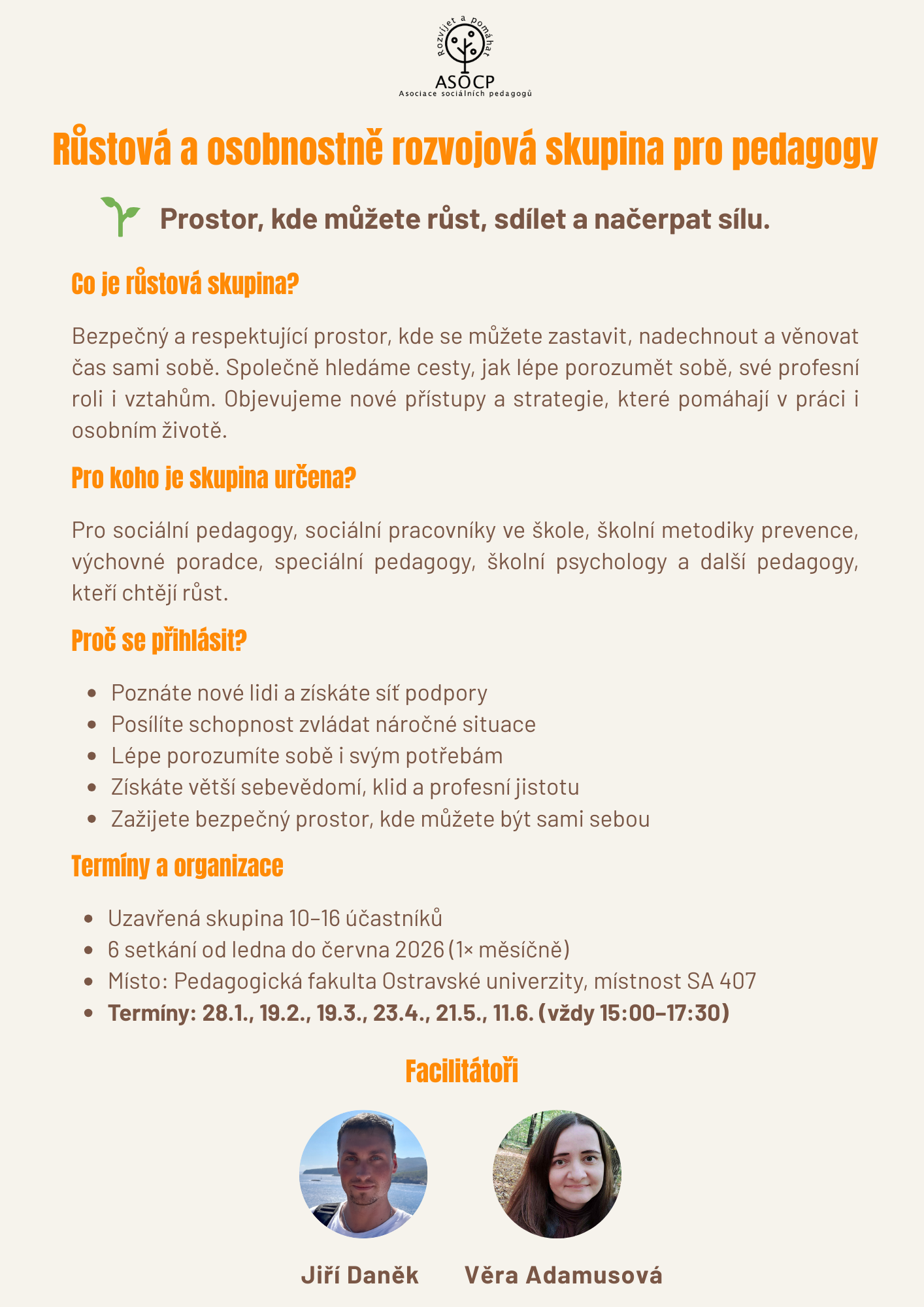 Růstová a osobnostně rozvojová skupina pro pedagogy